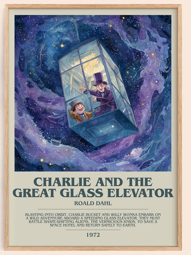 Charlie and the Great Glass Elevator Bookish Wall Art by Roald Dahl