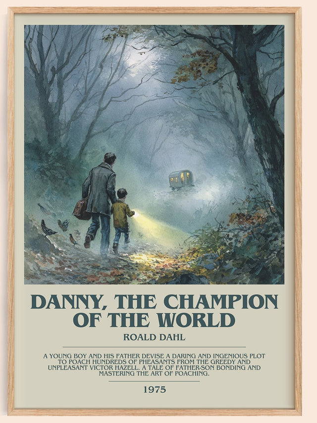 Danny, The Champion Of The World Bookish Wall Art by Roald Dahl
