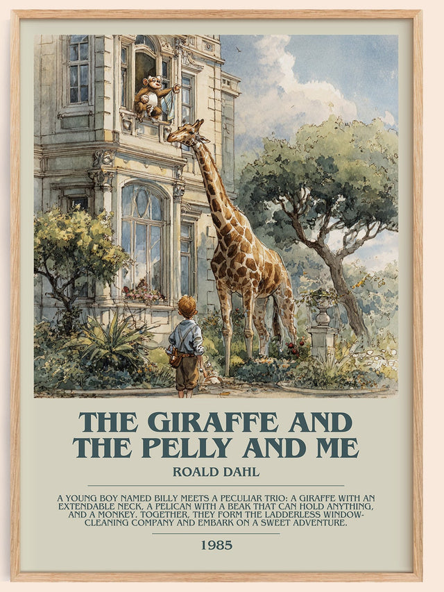 The Giraffe and the Pelly and Me Bookish Wall Art by Roald Dahl