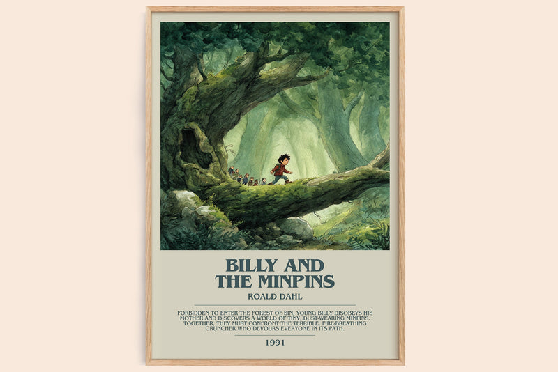 Billy and the Minpins Bookish Wall Art by Roald Dahl (Modern style)