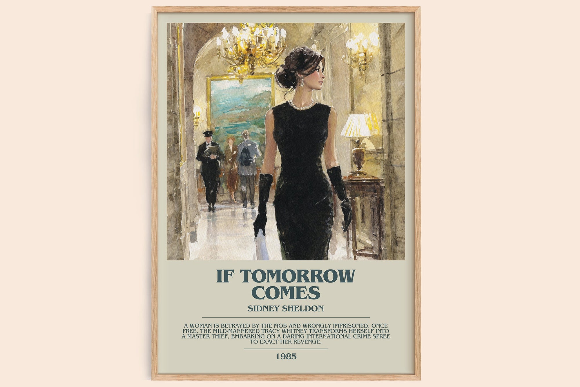 If Tomorrow Comes bookish book poster by Sidney Sheldon – framed literary art print