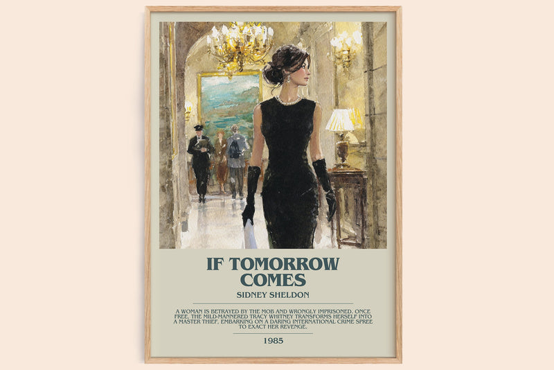 If Tomorrow Comes bookish book poster by Sidney Sheldon – framed literary art print