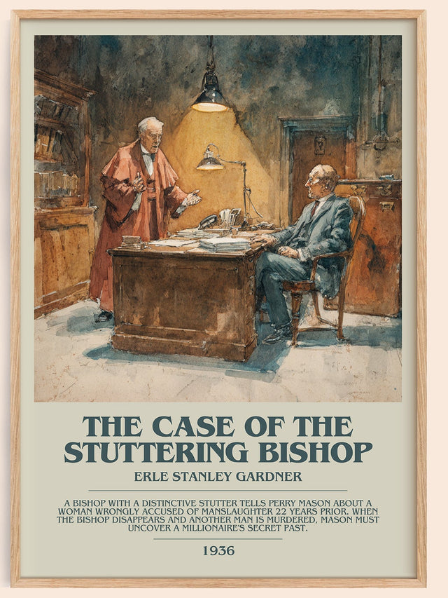 Case of the Stuttering Bishop Bookish Wall Art by Erle Stanley Gardner