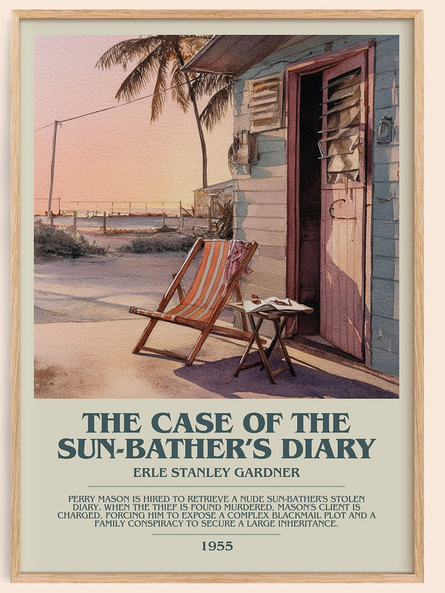 Case of the Sun Bather's Diary Bookish Wall Art by E. Gardner