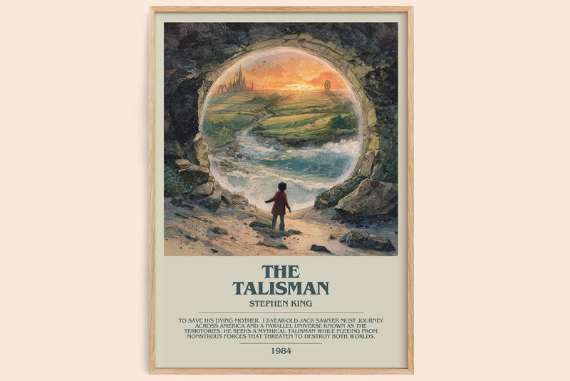 The Talisman bookish book poster by Stephen King – framed literary art print