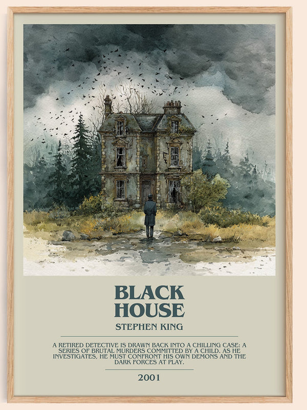 Black House bookish book poster by Stephen King – framed literary art print