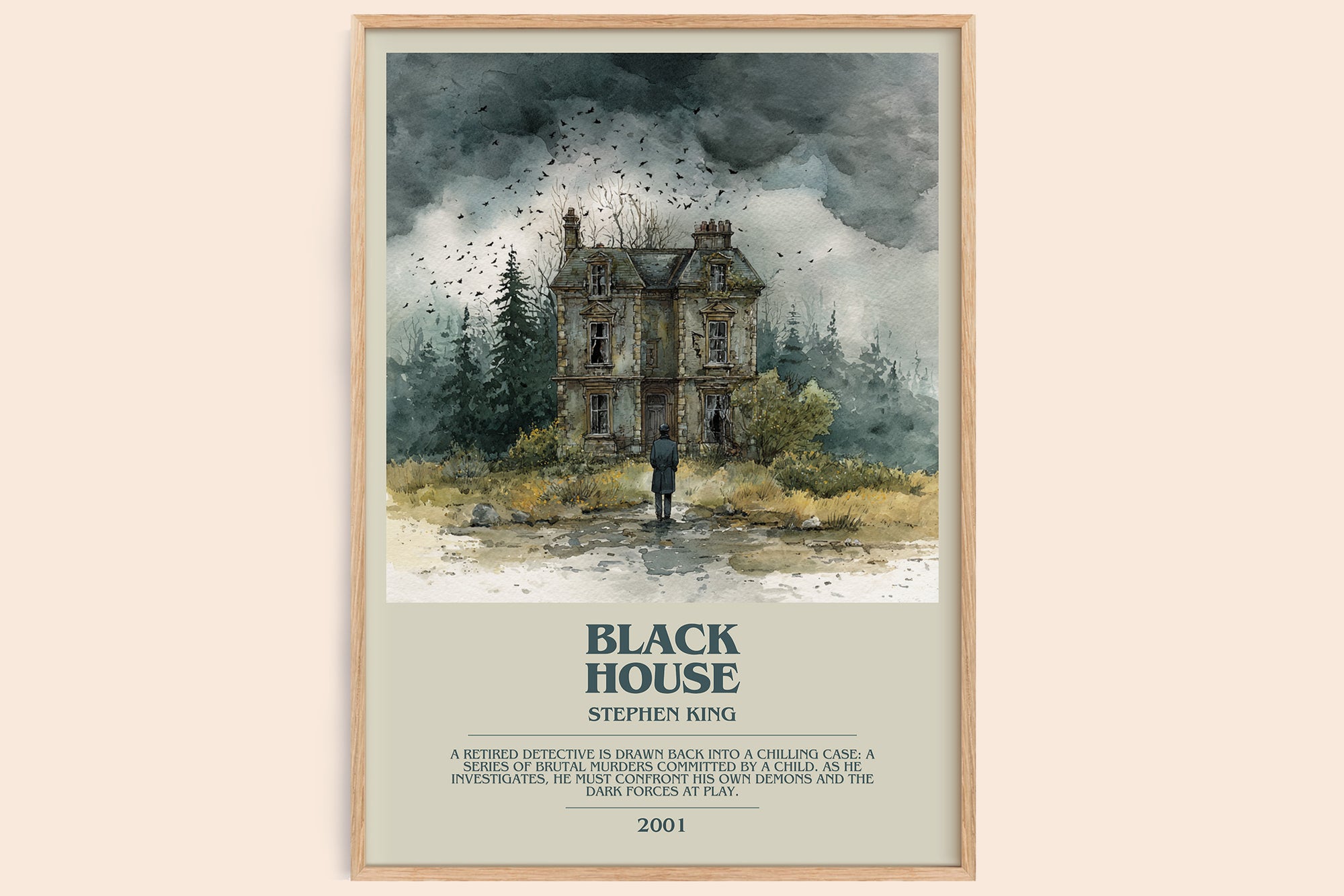 Black House bookish book poster by Stephen King – framed literary art print