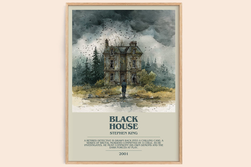 Black House bookish book poster by Stephen King – framed literary art print