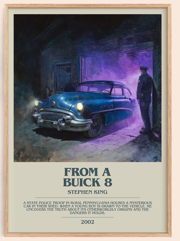 From a Buick 8 bookish book poster by Stephen King – framed literary art print