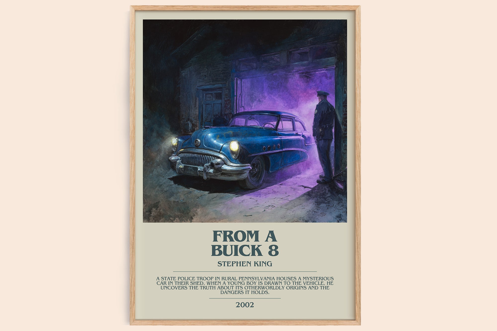 From a Buick 8 bookish book poster by Stephen King – framed literary art print