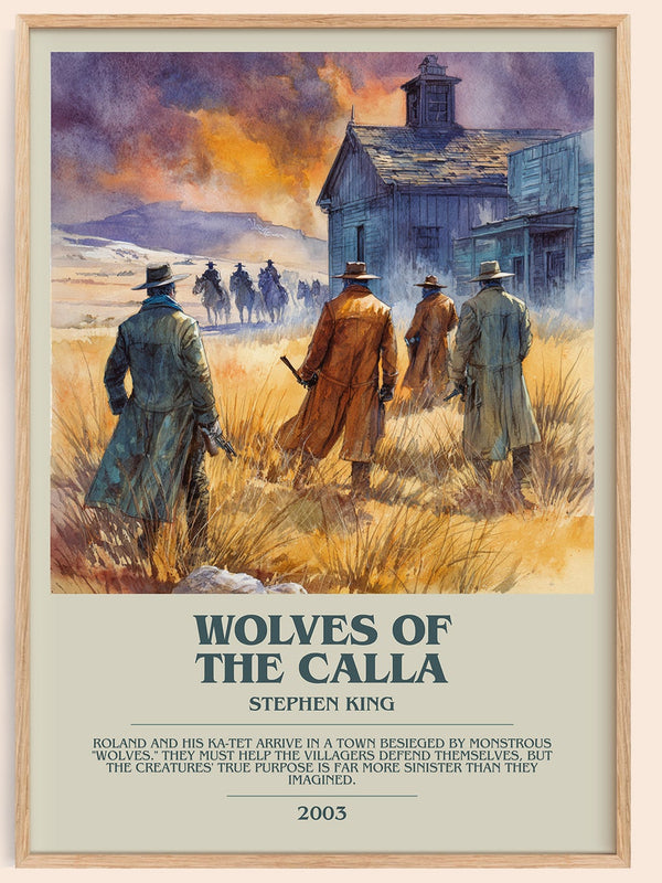 Wolves of the Calla bookish book poster by Stephen King – framed literary art print