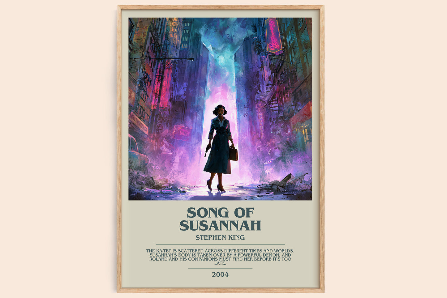 Song of Susannah bookish book poster by Stephen King – framed literary art print