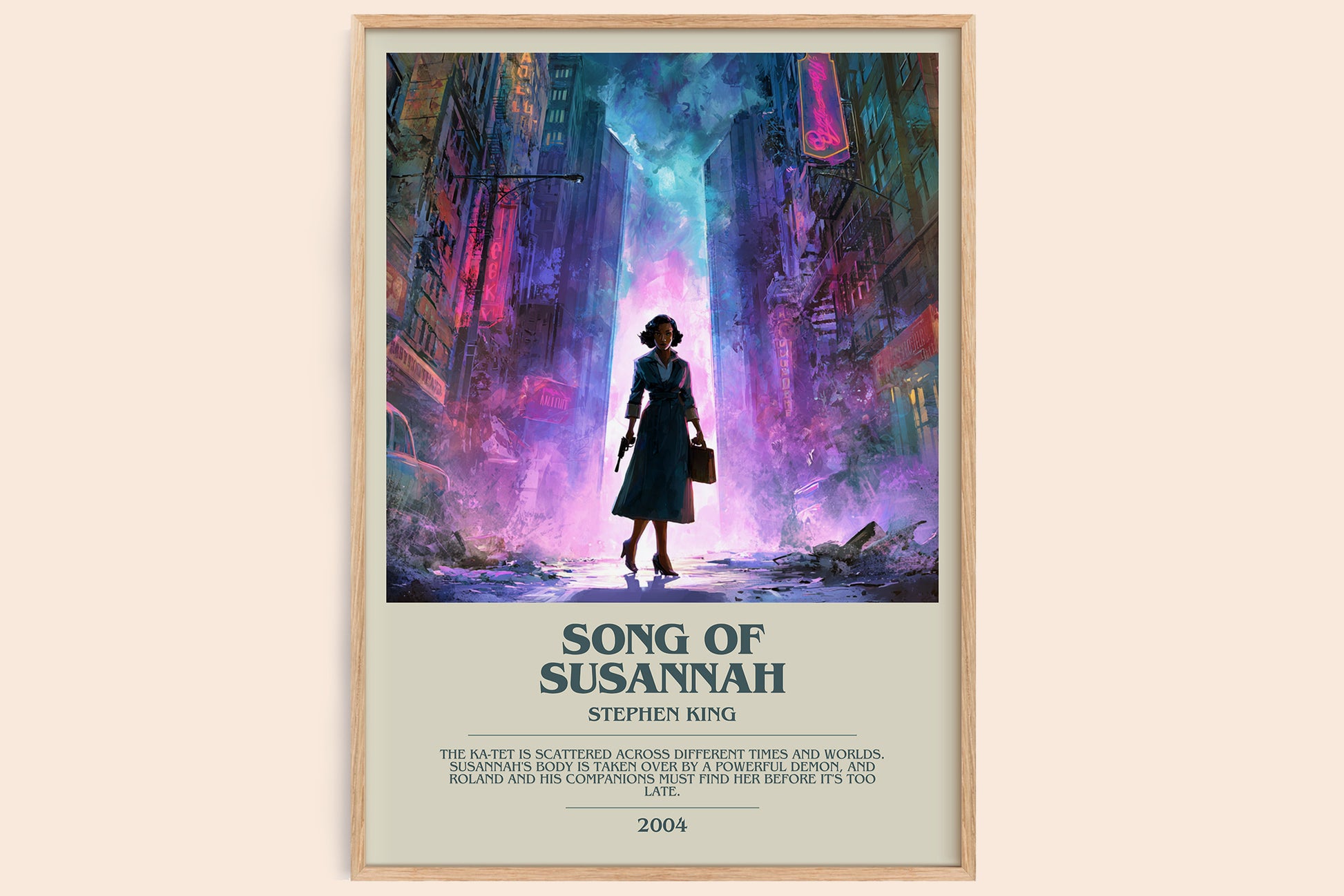 Song of Susannah bookish book poster by Stephen King – framed literary art print