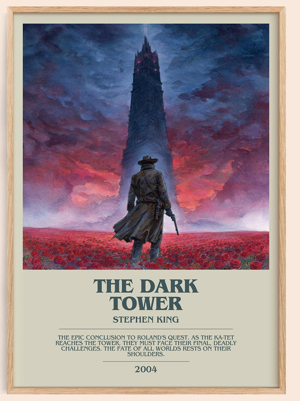 The Dark Tower bookish book poster by Stephen King – framed literary art print