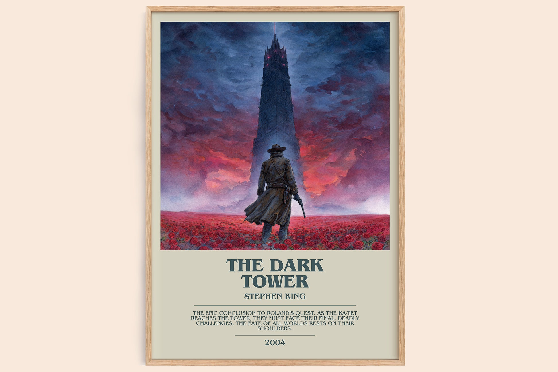 The Dark Tower bookish book poster by Stephen King – framed literary art print