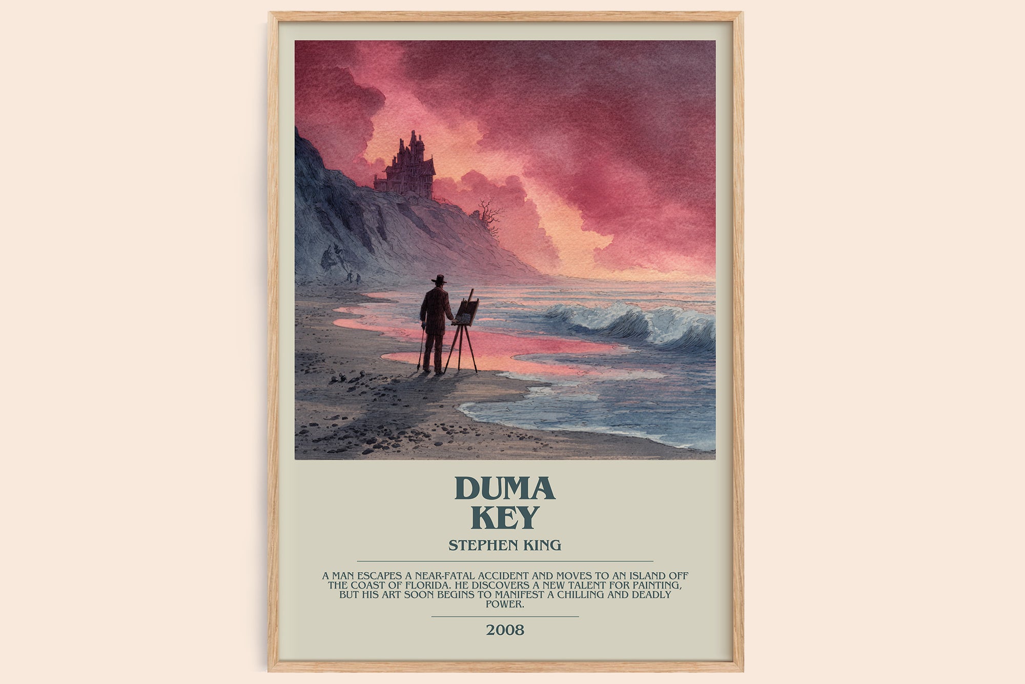 Duma Key bookish book poster by Stephen King – framed literary art print