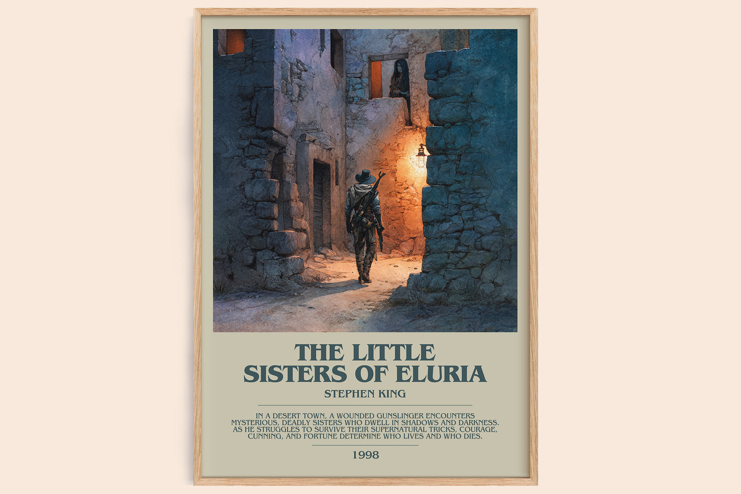 The Little Sisters Of Eluria bookish book poster by Stephen King – framed literary art print