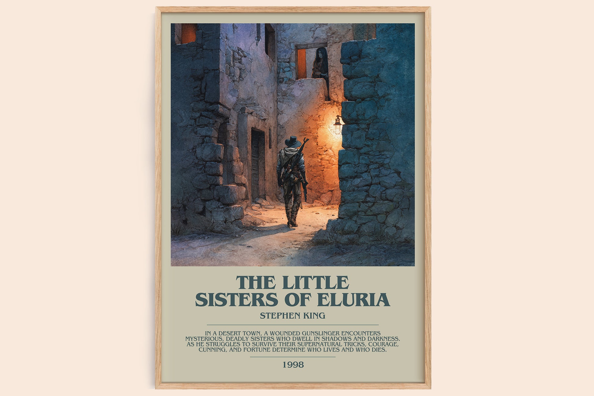 The Little Sisters Of Eluria bookish book poster by Stephen King – framed literary art print