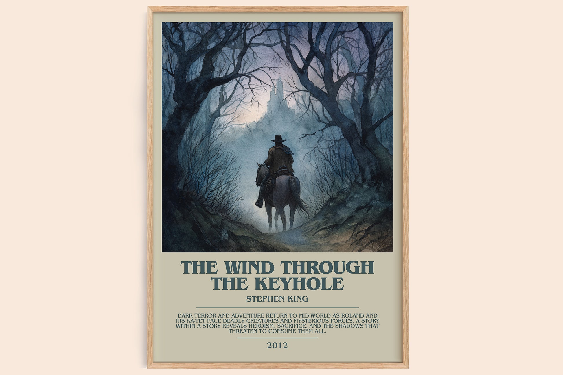 The Wind Through The Keyhole bookish book poster by Stephen King – framed literary art print