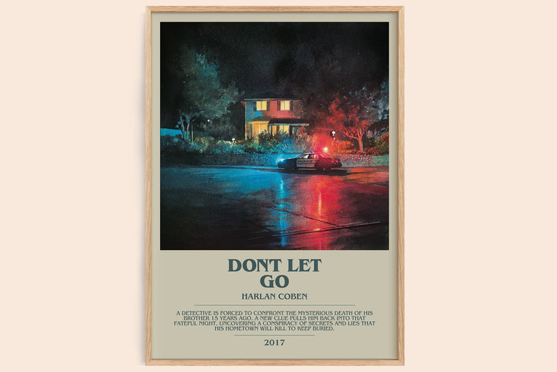 Don't Let Go bookish book poster by Harlan Coben – framed literary art print