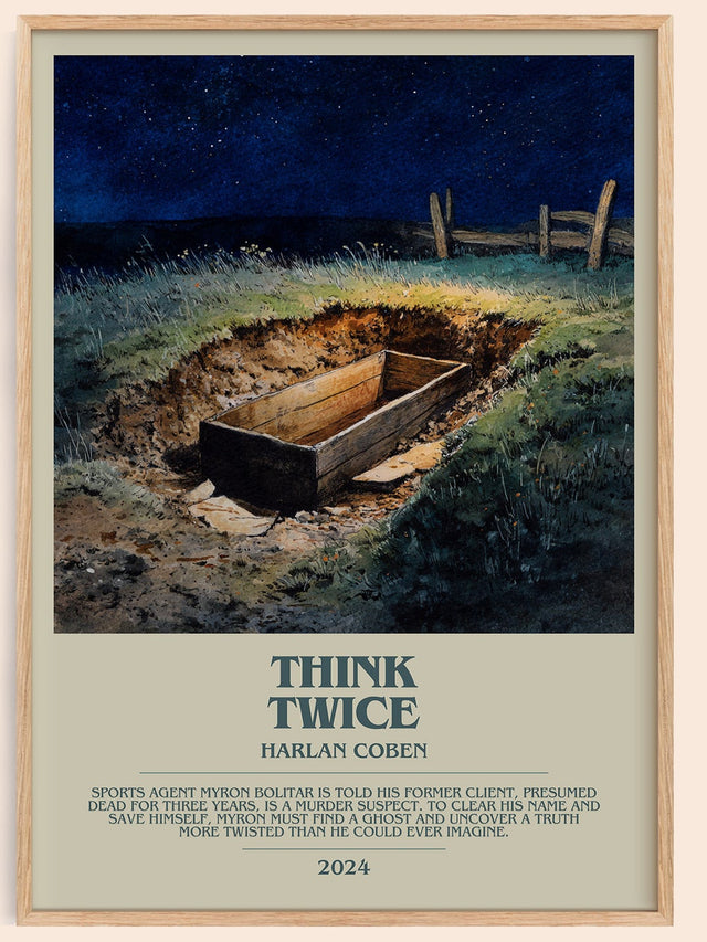 Think Twice Bookish Wall Art by Harlan Coben