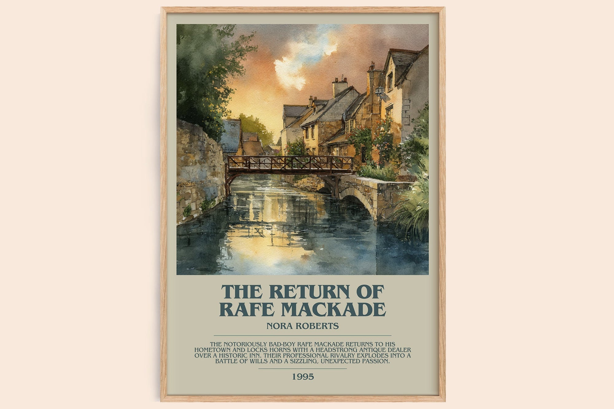 The Return of Rafe MacKade bookish book poster by Nora Roberts – framed literary art print