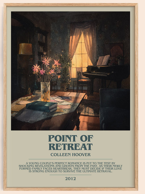 Point Of Retreat bookish book poster by Colleen Hoover – framed literary art print