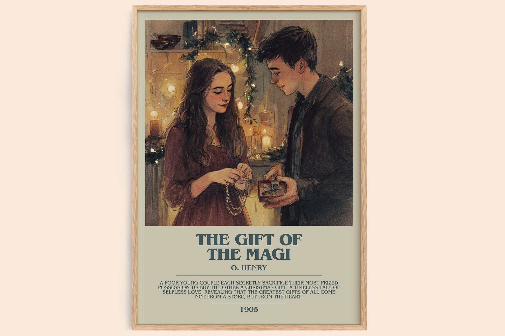 The Gift Of The Magi bookish book poster by O. Henry – framed literary art print