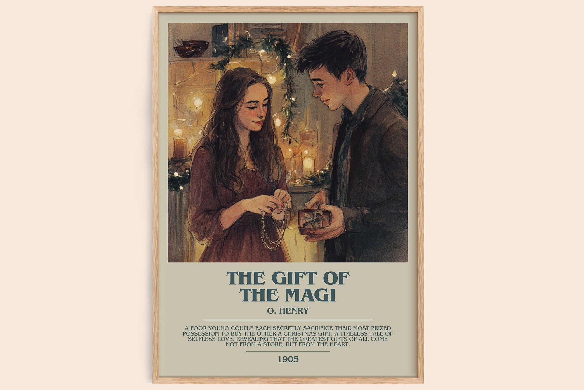 The Gift Of The Magi bookish book poster by O. Henry – framed literary art print