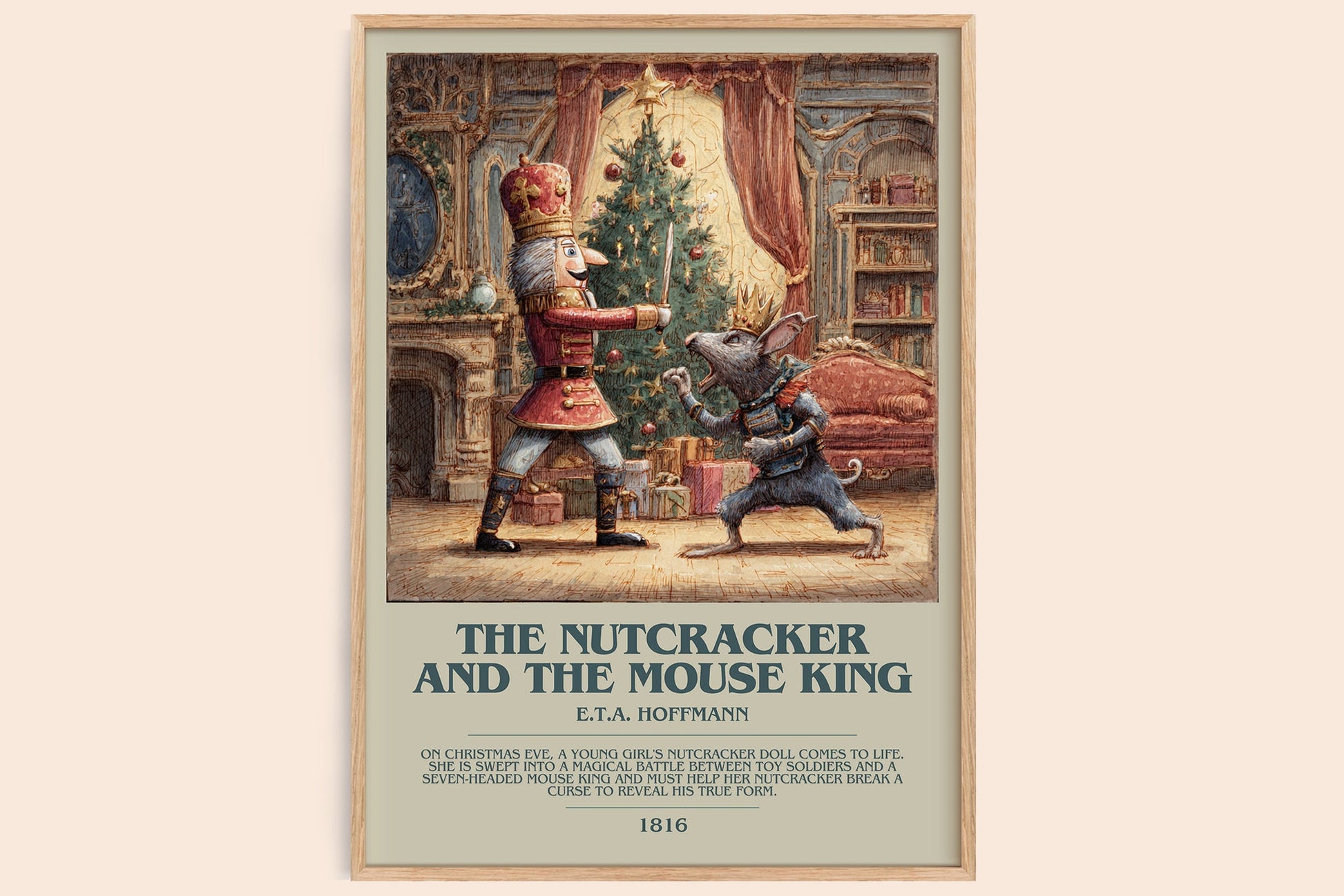 Nutcracker and the Mouse King bookish book poster by E. T. A. Hoffmann – framed literary art print