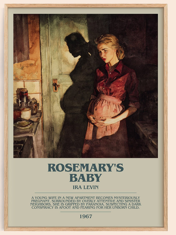 Rosemary's Baby bookish book poster by Ira Levin – framed literary art print