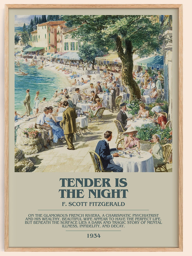 Tender Is the Night Bookish Wall Art by F. Scott Fitzgerald