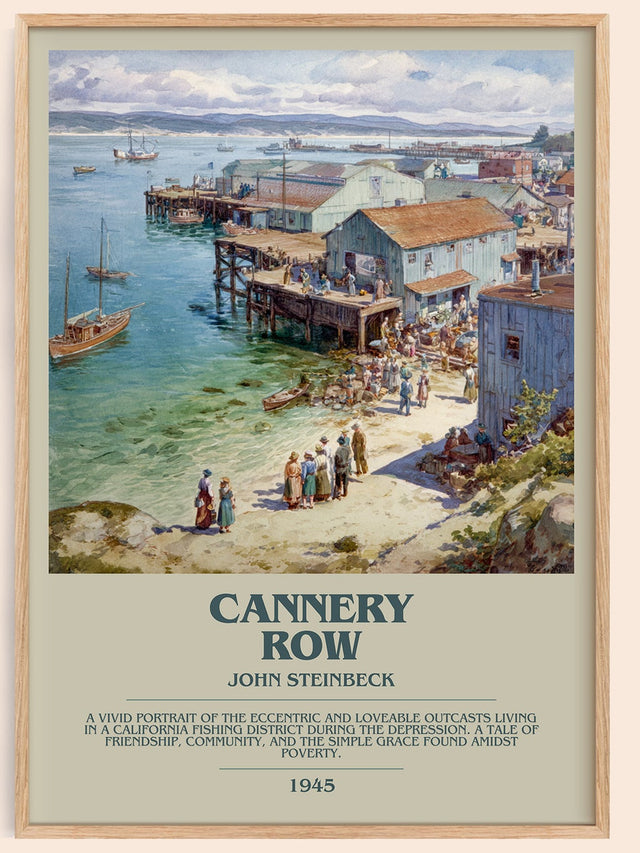 Cannery Row Bookish Wall Art by John Steinbeck