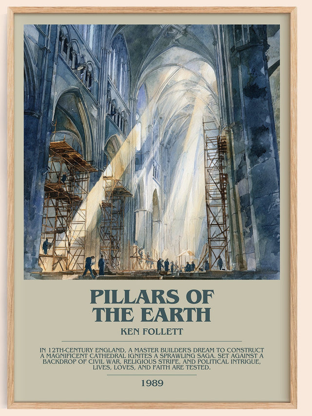 The Pillars of the Earth Bookish Wall Art by Ken Follett