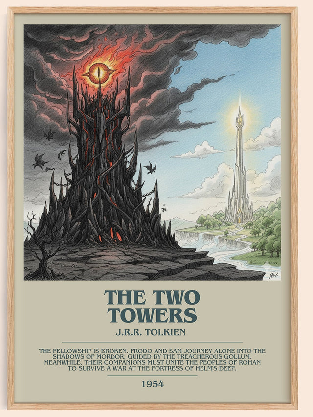 The Two Towers Bookish Wall Art by J.R.R. Tolkien