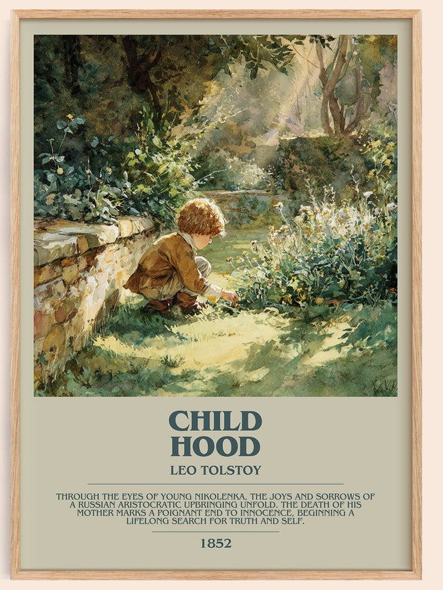 Childhood Bookish Wall Art by Leo Tolstoy