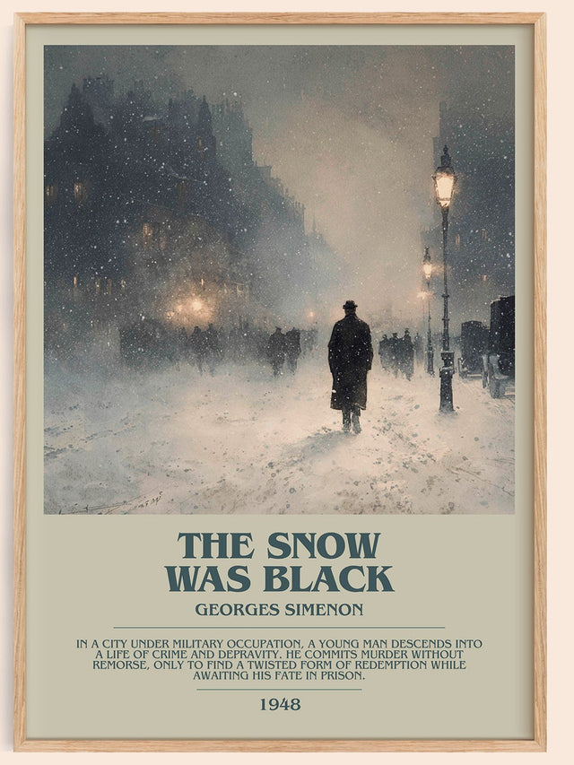 The Snow was Black Bookish Wall Art by Georges Simenon