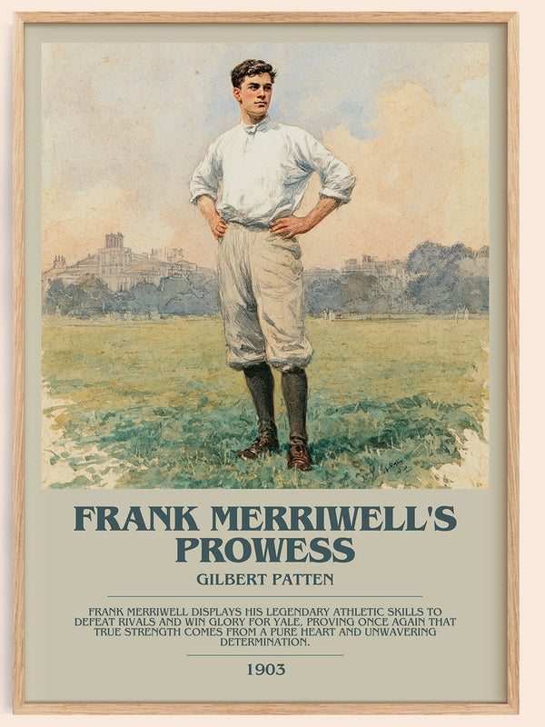 Frank Merriwell's Prowess bookish book poster by Gilbert Patten – framed literary art print