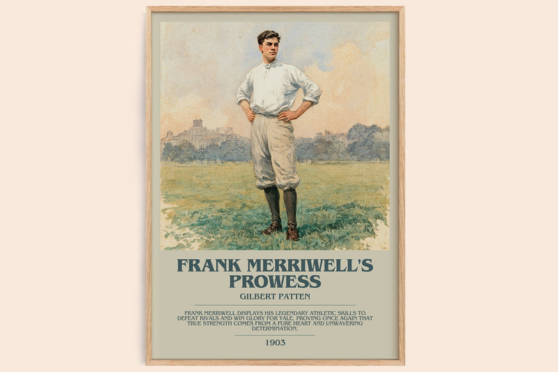 Frank Merriwell's Prowess bookish book poster by Gilbert Patten – framed literary art print