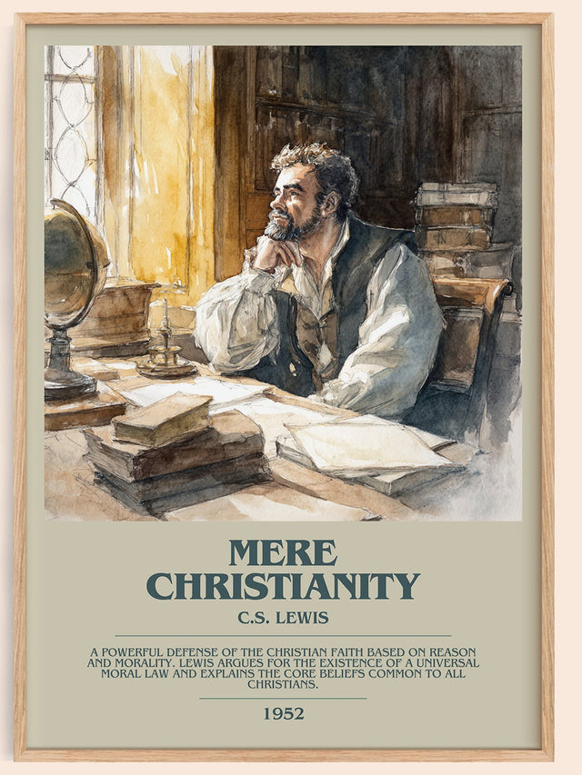 Mere Christianity Bookish Wall Art by C.S. Lewis