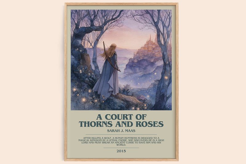 A Court of Thorns and Roses bookish book poster by Sarah J. Maas – framed literary art print