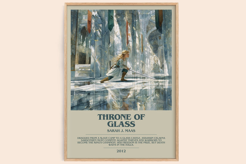Throne of Glass bookish book poster by Sarah J. Maas – framed literary art print