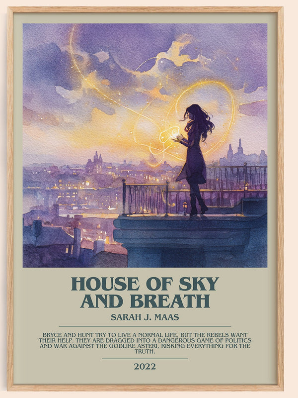 House of Sky and Breath bookish book poster by Sarah J. Maas – framed literary art print