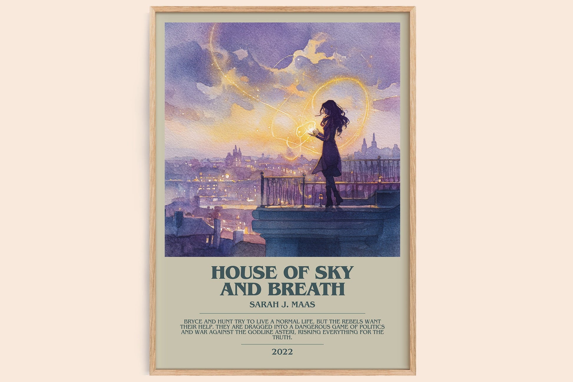 House of Sky and Breath bookish book poster by Sarah J. Maas – framed literary art print