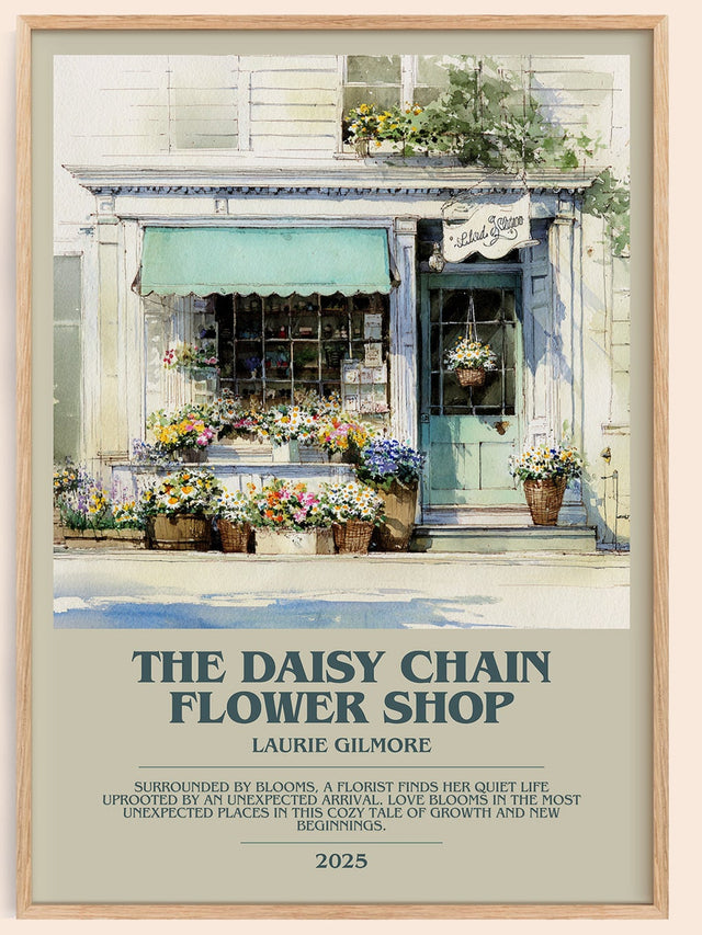 The Daisy Chain Flower Shop Bookish Wall Art by Laurie Gilmore