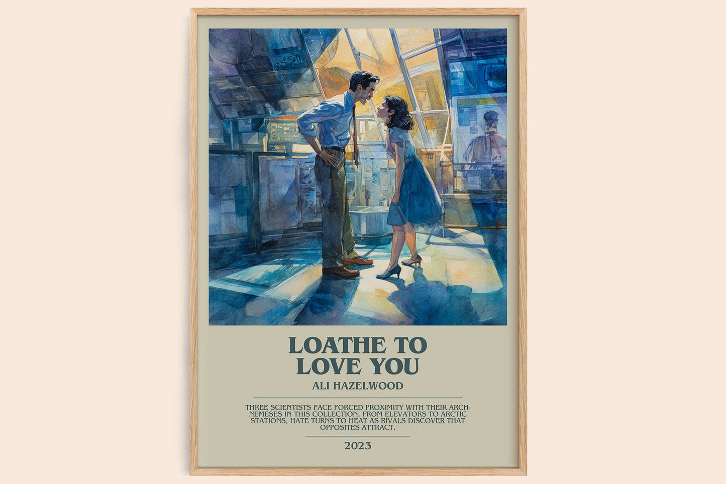 Loathe to Love You bookish book poster by Ali Hazelwood – framed literary art print