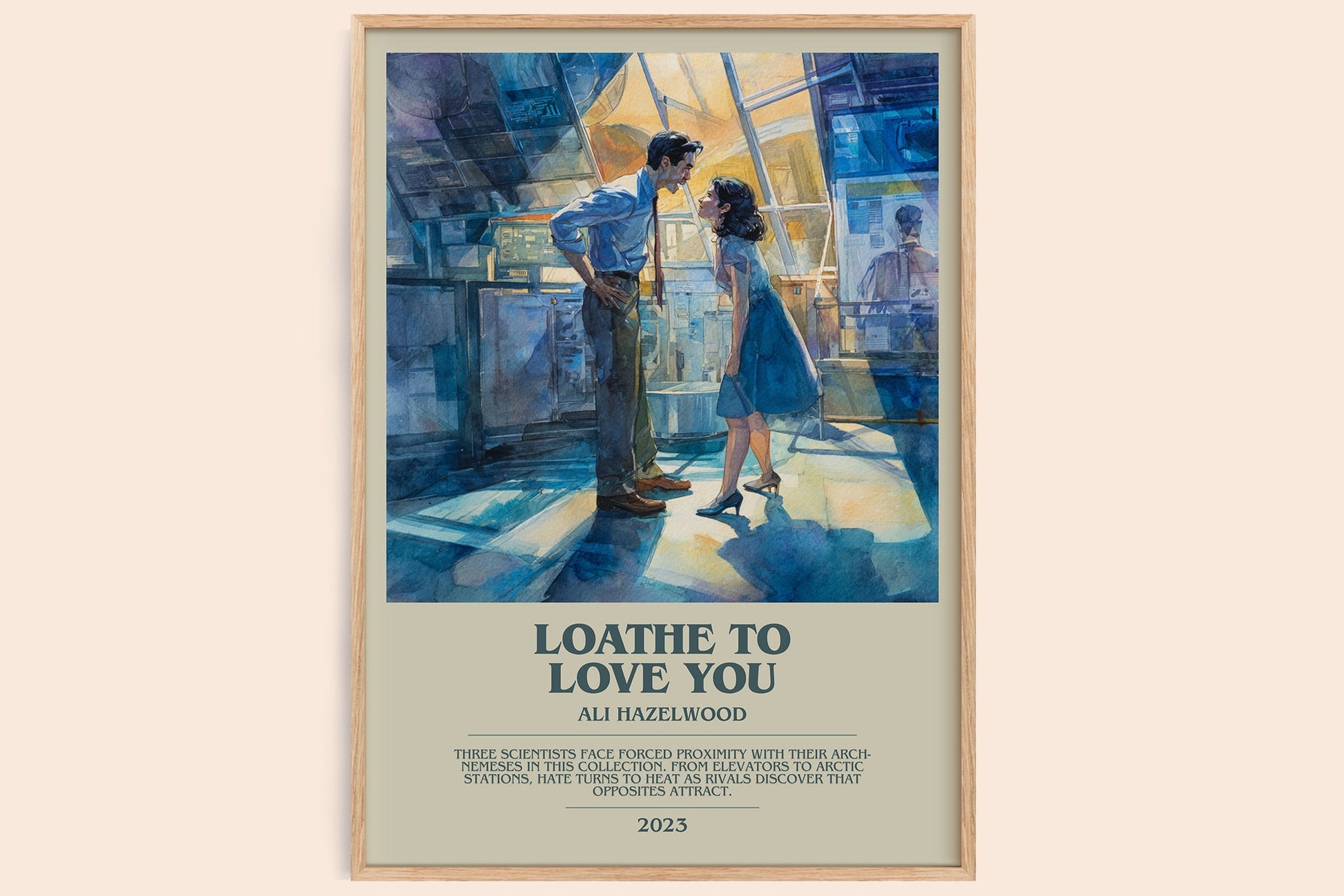 Loathe to Love You bookish book poster by Ali Hazelwood – framed literary art print