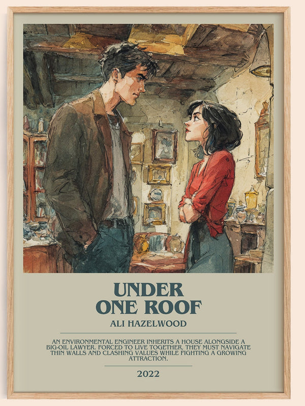 Under One Roof bookish book poster by Ali Hazelwood – framed literary art print