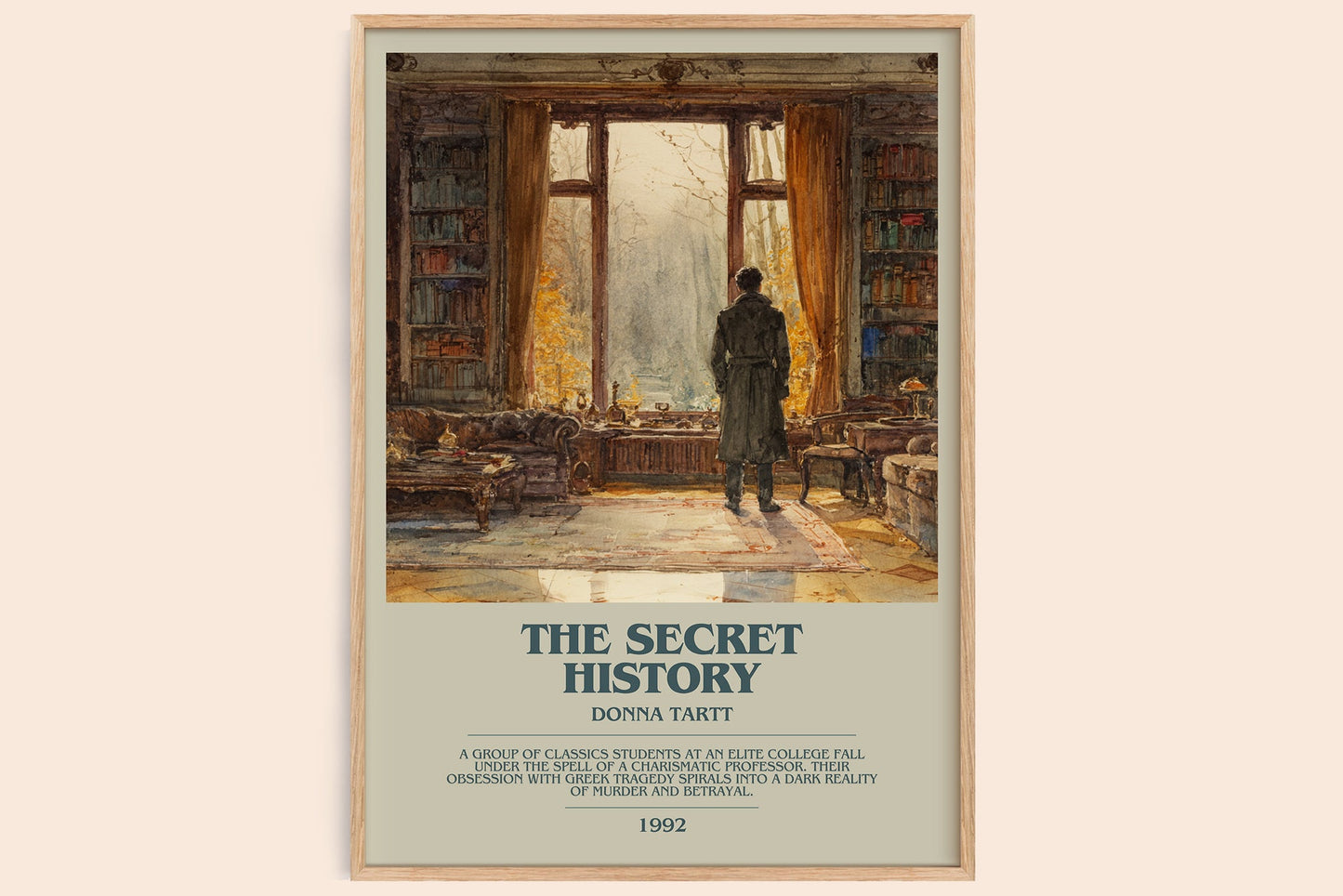 The Secret History bookish book poster by Donna Tartt – framed literary art print