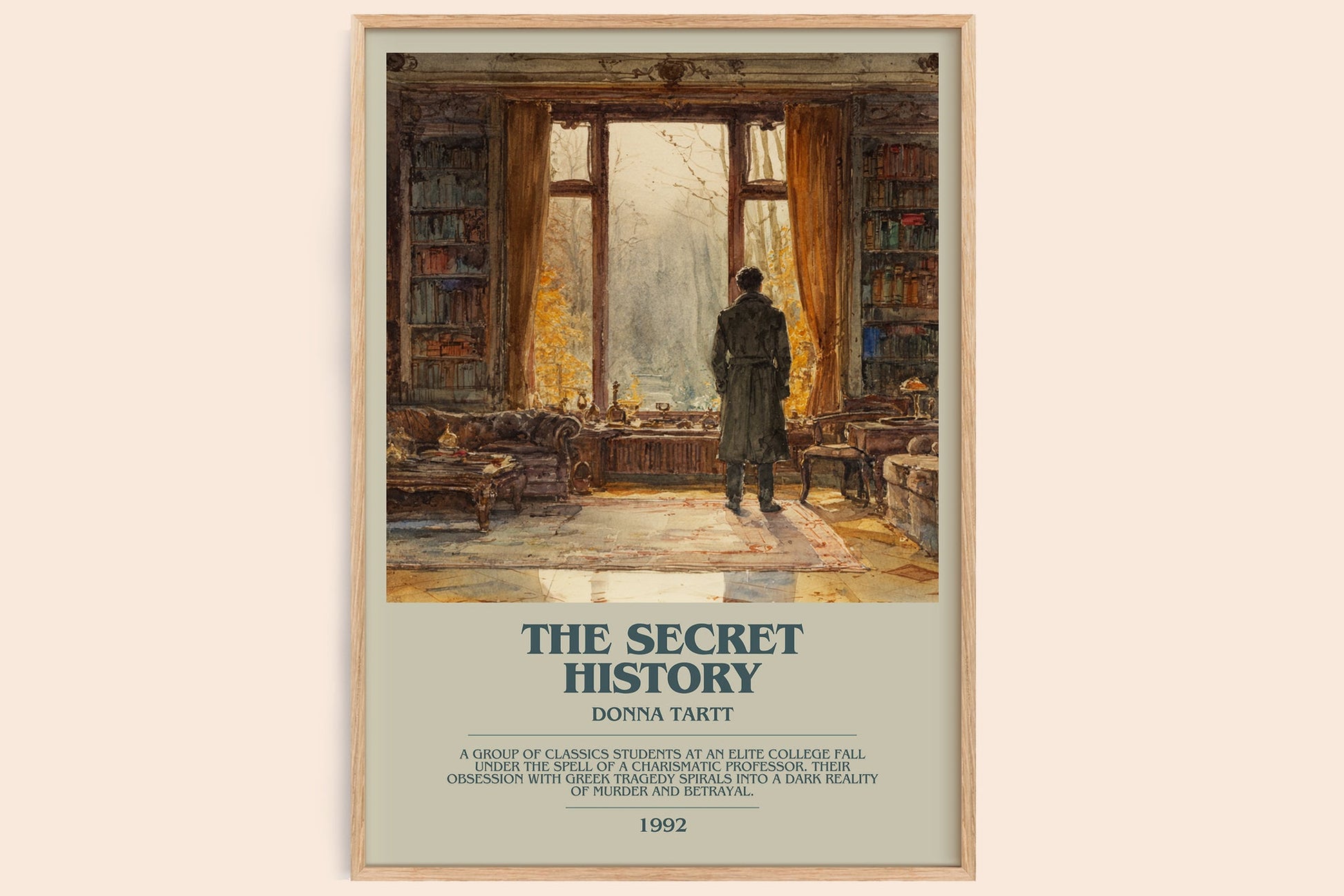 The Secret History bookish book poster by Donna Tartt – framed literary art print
